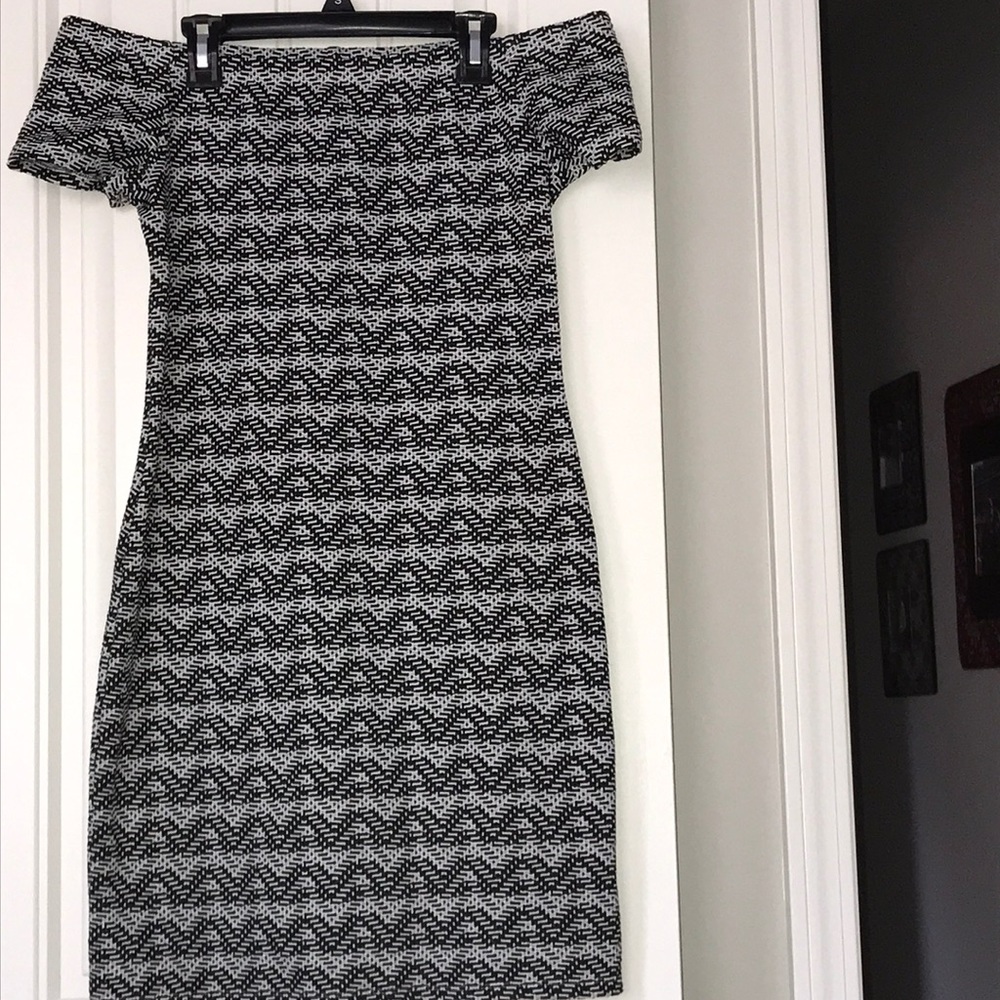 Black and White fitted dress